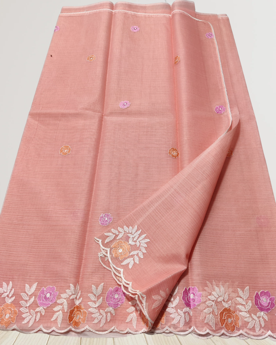 Graceful Mix Kota Cotton Saree with Blouse Piece