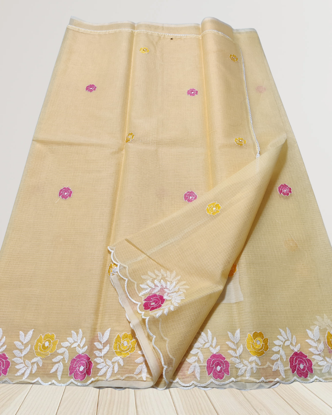 Graceful Mix Kota Cotton Saree with Blouse Piece