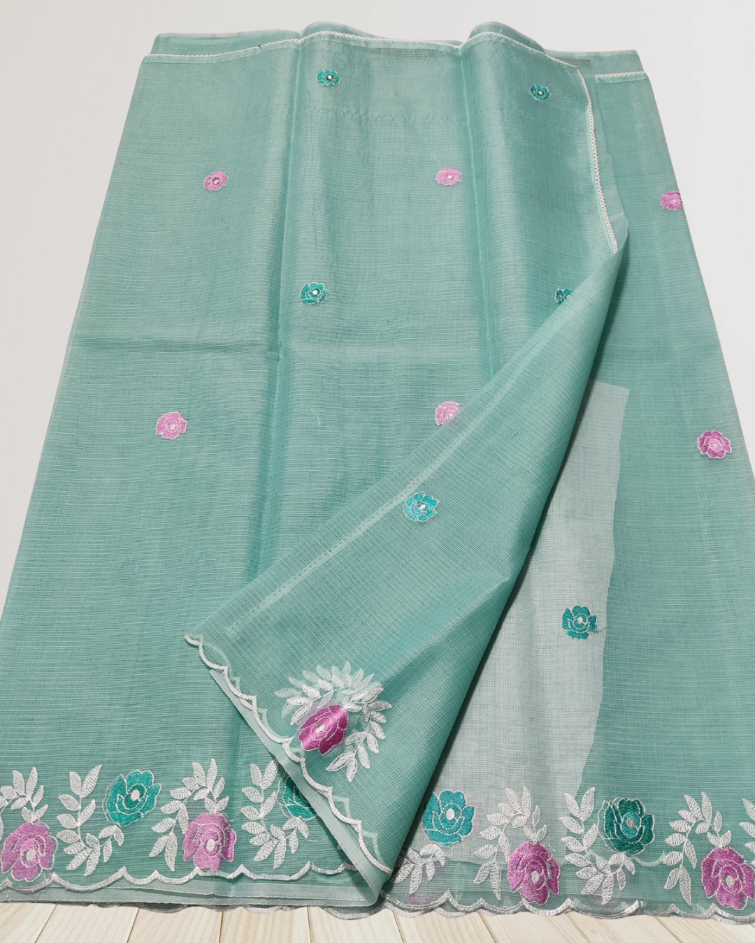 Graceful Mix Kota Cotton Saree with Blouse Piece