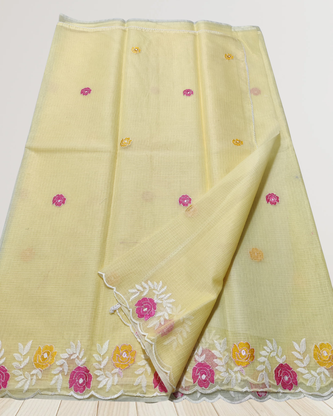 Graceful Mix Kota Cotton Saree with Blouse Piece