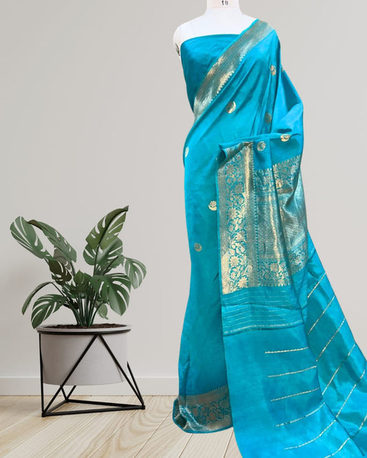 Product Name: Pure Handloom Banarasi Raw Mango Silk Saree