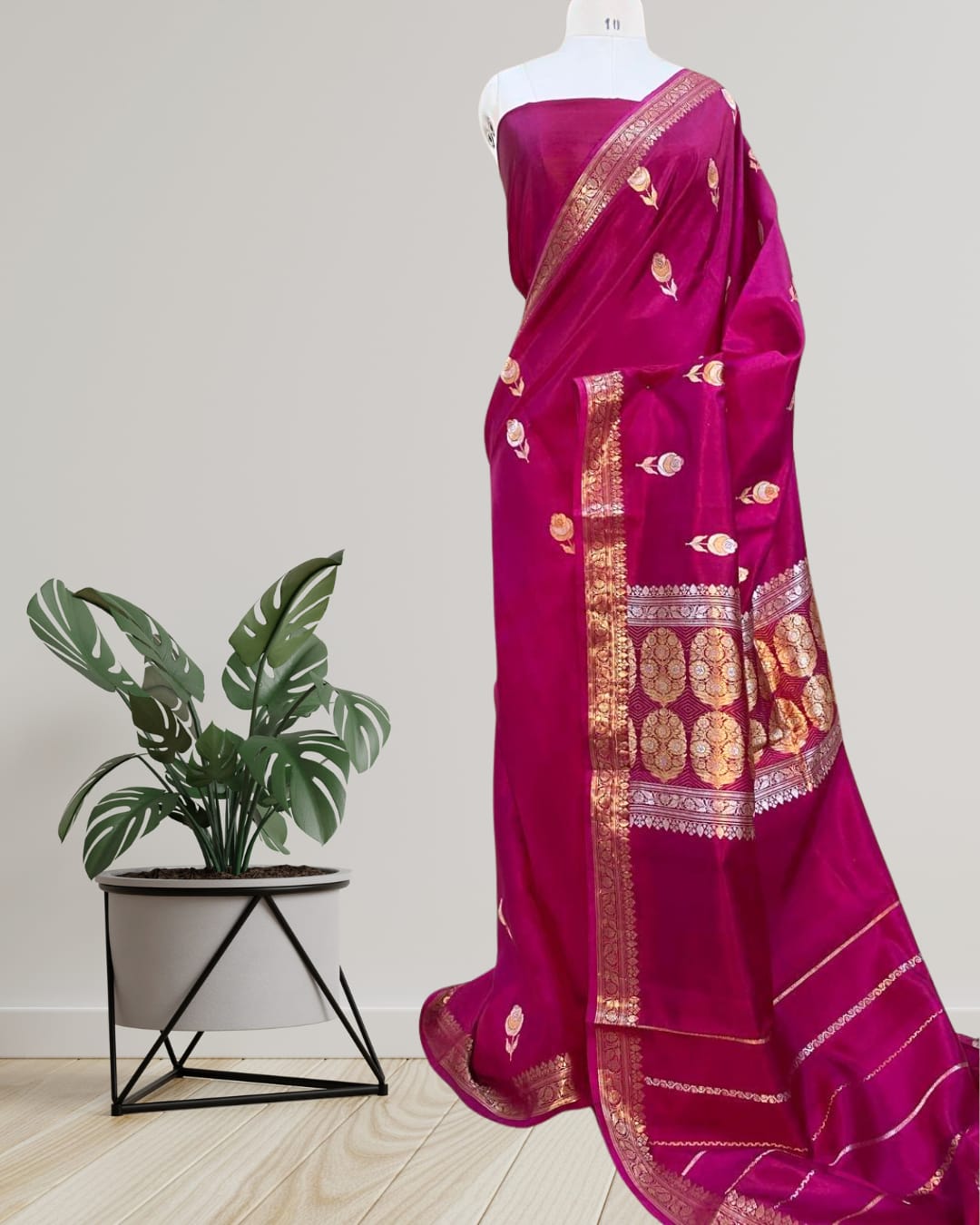 Product Name: Pure Handloom Banarasi Raw Mango Silk Saree
