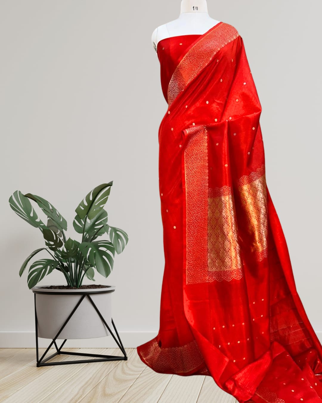 Product Name: Pure Handloom Banarasi Raw Mango Silk Saree