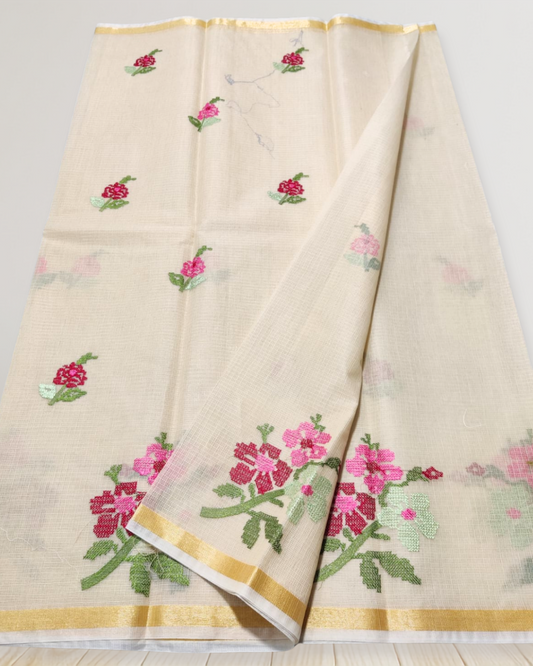 Graceful Mix Kota Cotton Saree with Blouse Piece