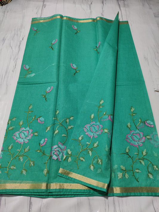 Graceful Mix Kota Cotton Saree with Blouse Piece