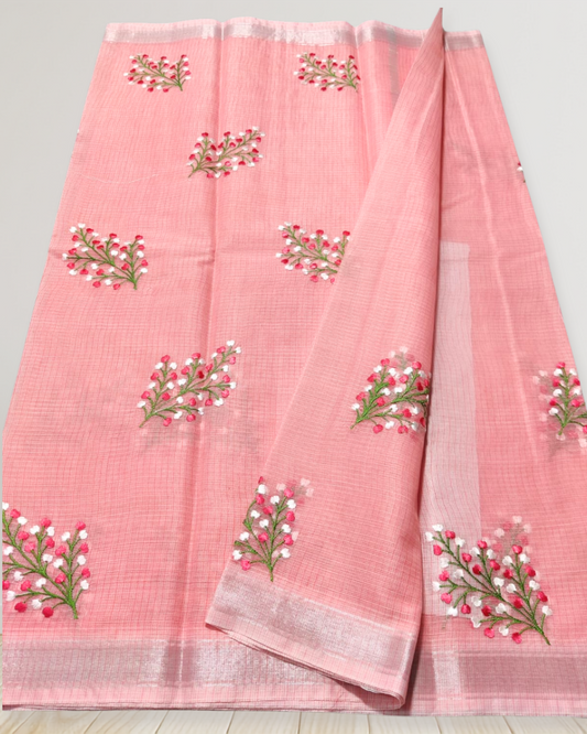 Graceful Mix Kota Cotton Saree with Blouse Piece