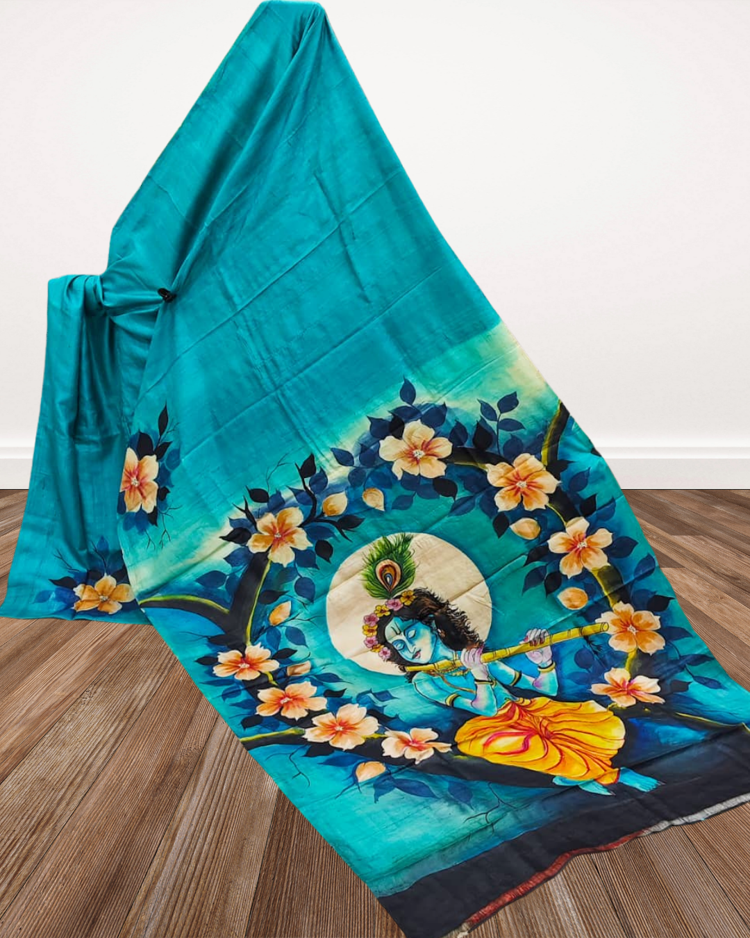 Bishnupuri Tussar Hand-Painted Saree