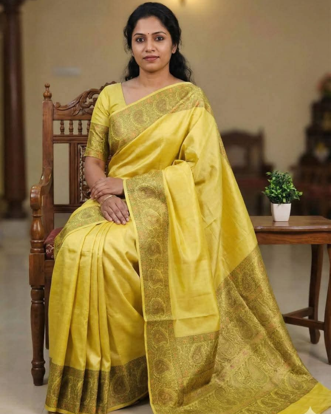 Hand-Painted Madhubani Tussar Ghicha Silk Saree with Silk Mark Certification