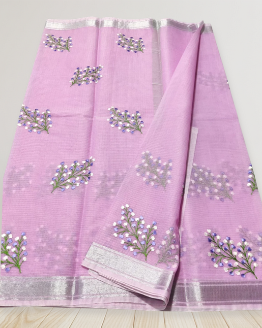 Graceful Mix Kota Cotton Saree with Blouse Piece