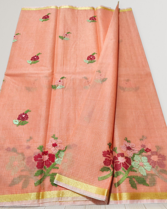 Graceful Mix Kota Cotton Saree with Blouse Piece