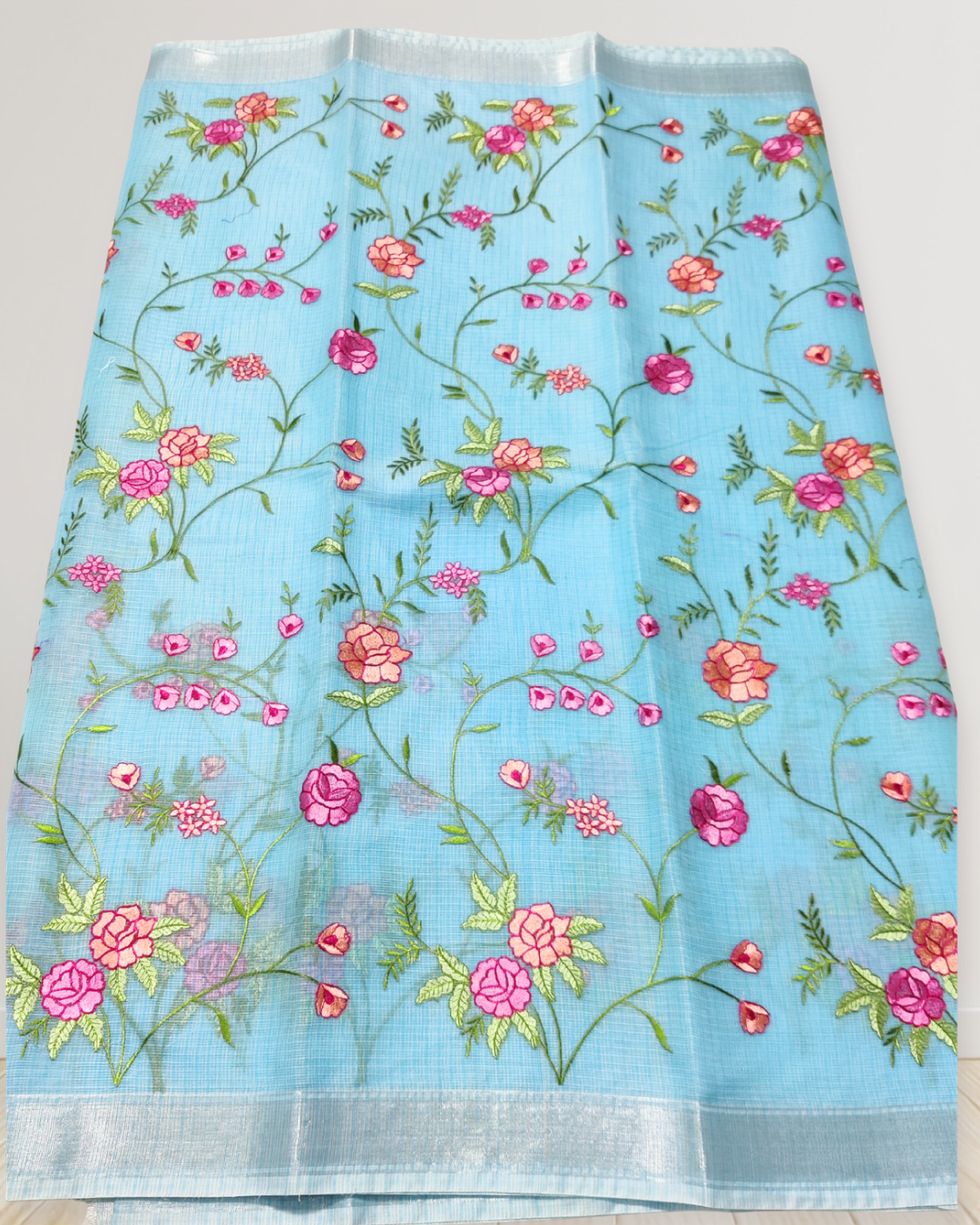 Graceful Mix Kota Cotton Saree with Blouse Piece